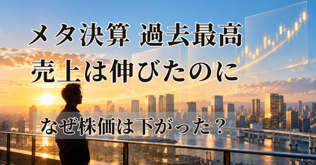 メタ決算 過去最高、売上は伸びたのに、なぜ株価は下がった？